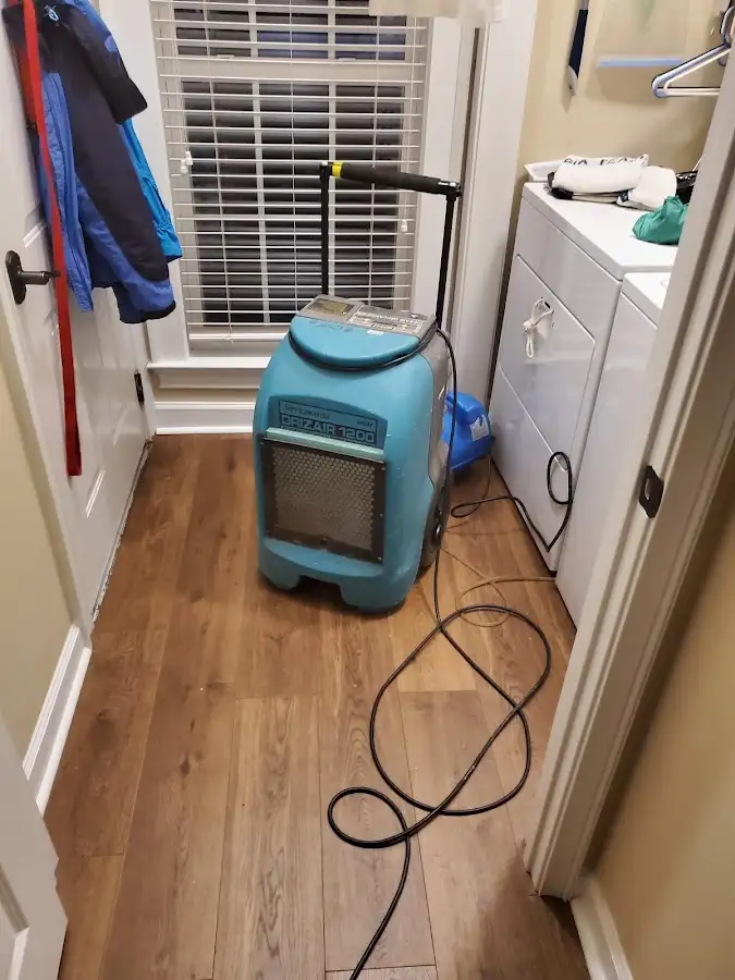Commercial dehumidifier deployed for Flood Damage Cleanup in Lockport